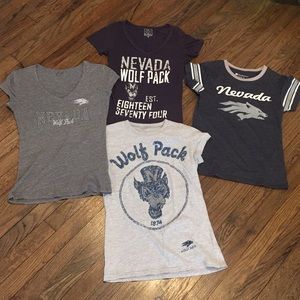 🔥Bundle of 4 Nevada Wolf Pack T shirts